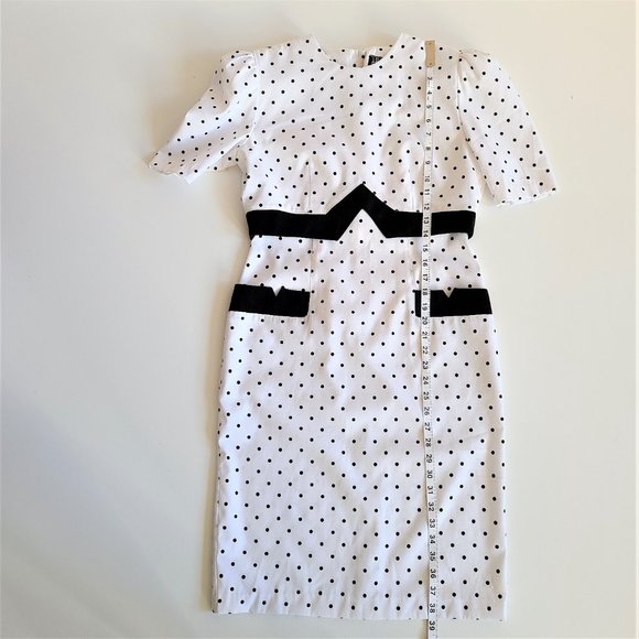 J. R Petite by Joseph Ribkoff 80s Polka Dot Dress - Picture 14 of 15